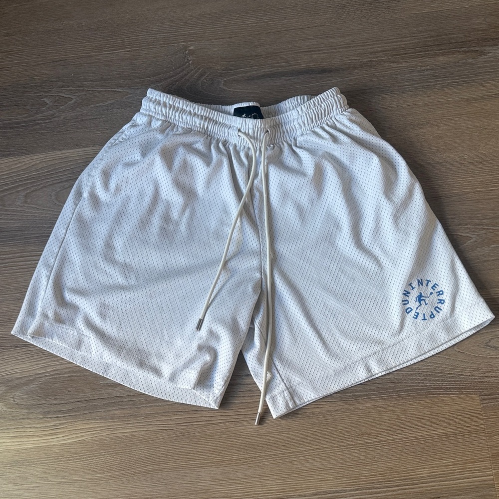 Rowing Blazers Arthur Ashe x UNINTERRUPTED Mesh Gym Shorts in white